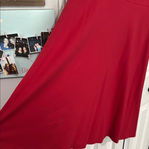 Red Scoop Neck Sleeveless Sundress - Picture 4 of 9